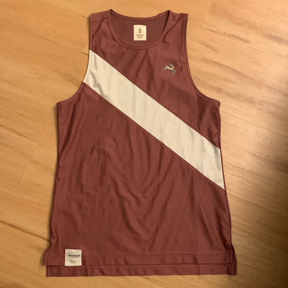 Tracksmith Van Cortlandt Singlet, Women’s Size Small, in White/Sable